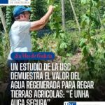 Un estudio de la USC demuestra el valor del agua regenerada para regar tierras agrícolas: "É unha auga segura"