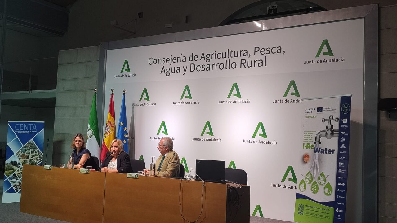 La Junta de Andalucía potencia el uso de agua regenerada para agricultura a través del proyecto europeo I-ReWater